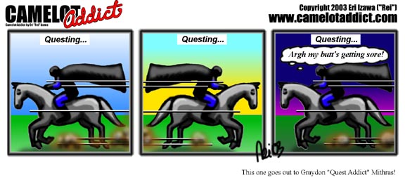Don't fall asleep and fall off the horse...