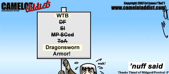 WTB DF ... no SI ... no MP SC'ed ... no ToA ... no Dragonsworn ... armor!!! /cry