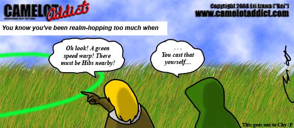 A green speed warp! Hibs nearby! ...no, you cast it yourself...