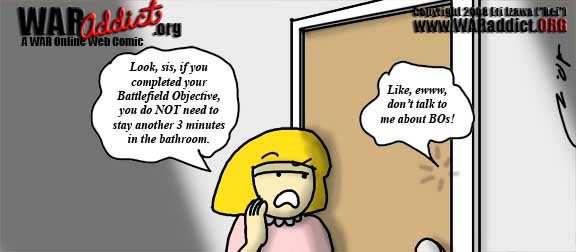 Bathroom Battlefield Objective? You do not need to stay another 3 minutes. BO or whatever.
